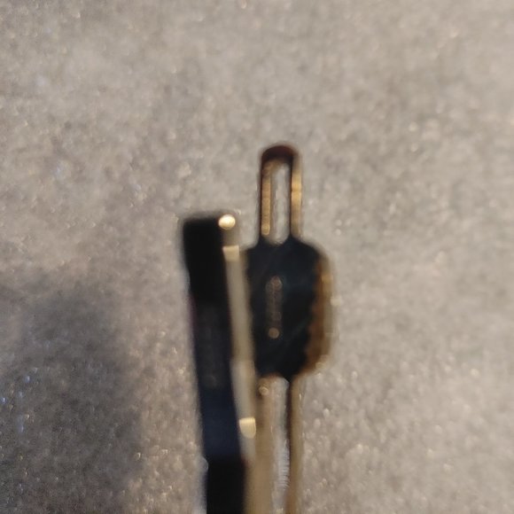 Burberry Tie Clip Gold Plated with Green Logo - Picture 12 of 16